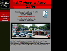 Tablet Screenshot of billmillersautosales.com